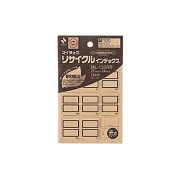 （まとめ） ニチバン マイタック(R) リサイクルインデックス OA対応 インクジェットプリンタ対応 ML-133RR 赤枠 1P入 【×10セット】