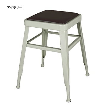 ダルトン LIGHT-45 STOOL 完成品椅子 アイボリー 幅375x奥行375x高さ450mm 113-300