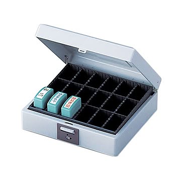 （まとめ） シャチハタ スチール印箱 大型 IBS-03 1個 【×2セット】