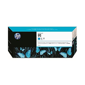 （まとめ） HP91 インクカートリッジ シアン 775ml 顔料系 C9467A 1個 ×3セット