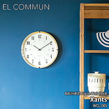 BAUHAUS Fonts Wall Clock Xants バウハウス復刻フォントウォールクロック WCL-005 掛時計 掛け時計 壁掛け時計 スイープムーブメント サンディ・シャウィンスキー