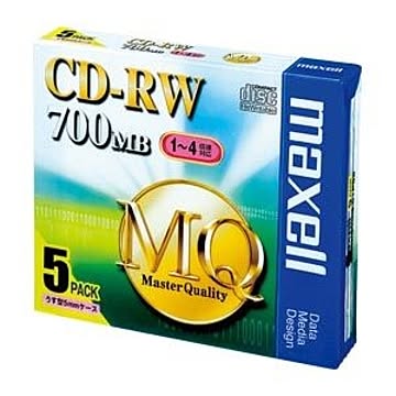 （まとめ） マクセル maxell PC DATA用 CD-RW 1-4倍速対応 CDRW80MQ.S1P5S 5枚入 【×2セット】