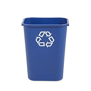 デスクサイドリサイクルコンテナ リサイクルマーク付き 39.0L 幅387x奥行286x高さ508mm ラバーメイド