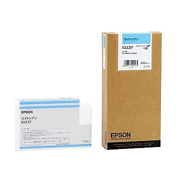 （まとめ） エプソン EPSON PX-P／K3インクカートリッジ ライトシアン 350ml ICLC57 1個 【×3セット】