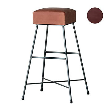SIKAKU シカク LOAF STOOL HIGH ローフスツール ハイ 11415 / 11416 イス 椅子 いす レザー 本革座面 クロカワ鉄