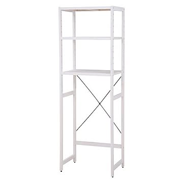 キッチン収納/収納ラック 【幅56×奥行40×高さ171cm】 木製 脚付き 〔台所 リビング〕 組立品【代引不可】