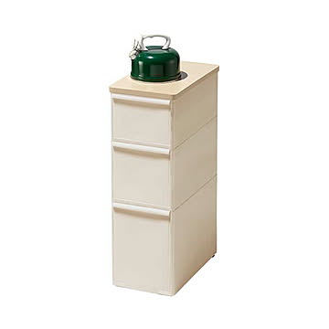 like-it ライクイット スリムストレージシリーズ Wood top stocker wide 耐熱木天板ストッカーワイド MS-111DLWT 収納 引き出し 隙間収納 省スペース