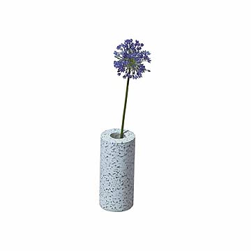 soil ソイル FLOWER VASE M フラワーベース (Mサイズ) JIS-L476 一輪挿し　花瓶 花器 花鉢 花立て フラワースタンド 珪藻土 ガラスシリンダー