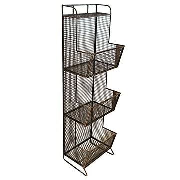 ダルトン マガジンラック WIRE MAGAZINE RACK 幅345x奥行280x高さ1235mm