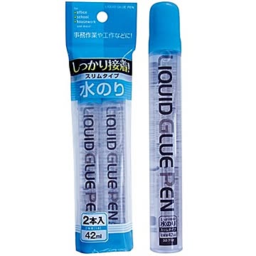 しっかり接着!水のりスリムタイプ42ml 2本入 32-712 【12個セット】