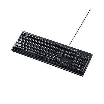 サンワサプライ 日本語109キーボード 抗菌防水防塵タイプ ブラック SKB-BS6BK