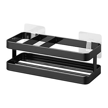 tower タワー (山崎実業) フィルムフック スポンジ＆ボトルラック Self Adhesive Sponge Caddy スポンジラック スポンジ置き 水回り 整理整頓 浮かせて収納