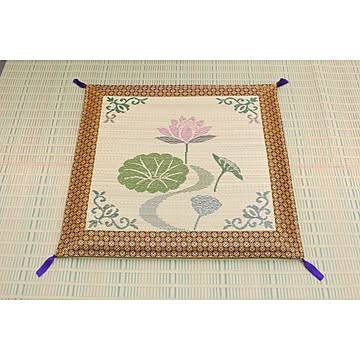 純国産 い草御前 座布団 蓮の花 約70×70cm