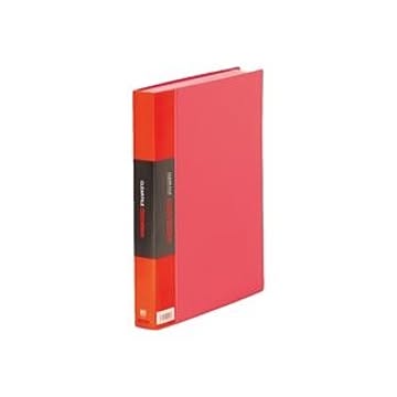 (業務用10セット) キングジム クリアファイル/ポケットファイル 【A4/タテ型】 60ポケット 132-3C レッド(赤)