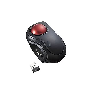 エレコム トラックボールマウス/小型/人差し指/5ボタン/静音/無線/ブラック M-MT2DRSBK