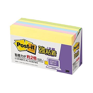(まとめ) 3M ポスト・イット 強粘着ノート75×127mm パステルカラー 4色 655-5SSAP 1パック（5冊）  【×10セット】