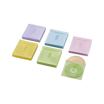 (まとめ)エレコム Blu-ray・CD・DVD対応不織布ケース タイトルカード CCD-NIWB240ASO×5セット