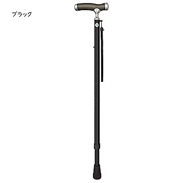 杖 やわらかグリップステッキ 伸縮 幅13x奥行3.5x高さ73〜95.5cm フジホーム