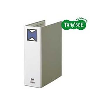 （まとめ）TANOSEE パイプ式ファイル 片開き A4タテ 80mmとじ グレー 30冊