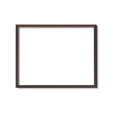 【木製額】色あせを防ぐUVカットアクリル ■デッサン額 半切サイズ（545×424mm）ブラウン 壁掛けひも付き 化粧箱入り