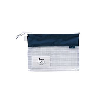 （まとめ） セグレスメッシュケース A5判 AZ-2325-15 ネイビーブルー 1個入 【×5セット】