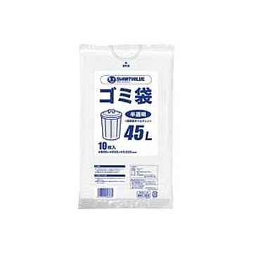 （まとめ）ジョインテックス ゴミ袋 LDD半透明 45L 10枚 N209J-45【×20セット】