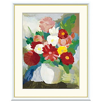 額絵 花瓶 マリー・ローランサン 61x49.5cm 三幸