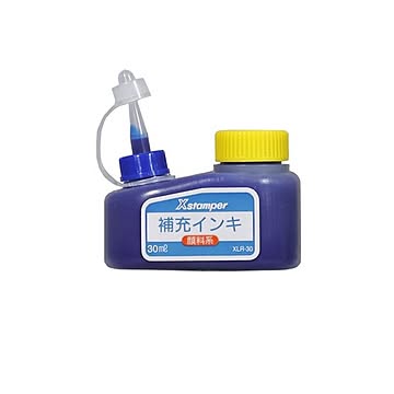 （まとめ） シヤチハタ 顔料系インキ30ml 青 （顔料系Xスタンパー全般用） 【×5セット】