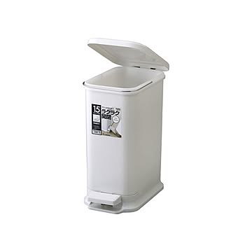 HOME＆HOME ペダル式ゴミ箱 4セット フタ付き 15PS グレー PP