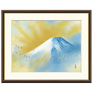 額絵 霊峰飛鶴 横山大観 61x49.5cm 三幸