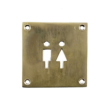 トイレサイン サインプレート ドアサイン ドアプレート 扉 表示 案内 ピクトグラム マーク brass 真鍮 真鍮製 axcis HS3394 HS2815 Toilet