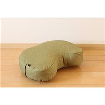 日本製チップウレタン胡坐クッション テレビ枕 グリーン 約58×40×17cm 撥水加工 抗菌