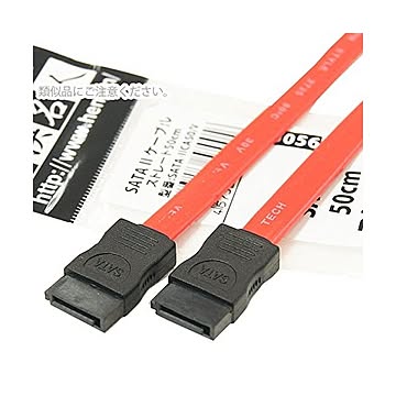 (まとめ)変換名人 SATA 2 ケーブル ストレート50cm SATA-IICA50/V×10セット