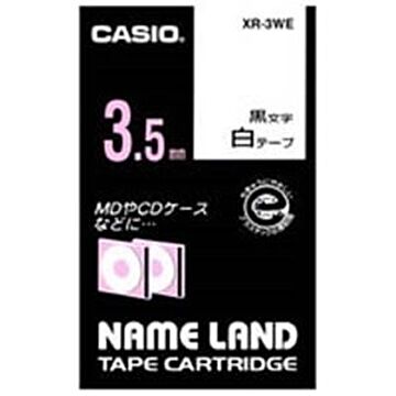 (業務用5セット) CASIO カシオ ネームランド用ラベルテープ 幅：3.5mm XR-3WE 白に黒文字