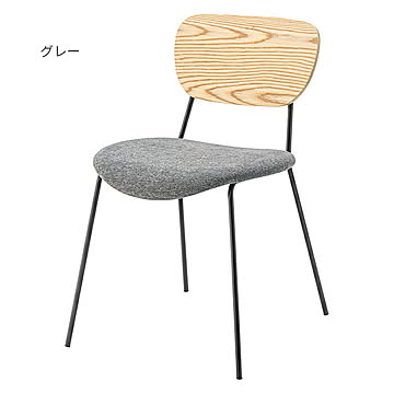 東谷 完成品 チェア 同色2脚入 MYS-502 幅48x奥行55x高さ75cm グレー