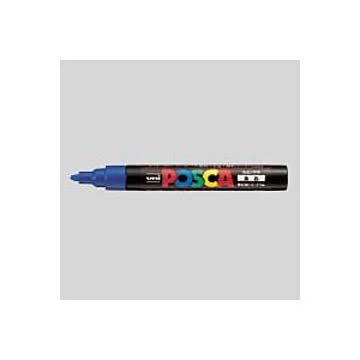 （まとめ） 三菱鉛筆 ユニ ポスカ 中字丸芯（1.8-2.5mm） PC-5M.33 青 1本入 【×10セット】