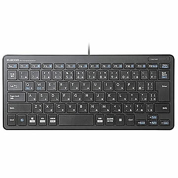 エレコム 有線ミニキーボード/パンタグラフ式/薄型/ブラック TK-FCP096BK 管理No. 4953103345034