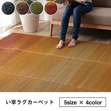 イケヒコ・コーポレーション い草ラグ NCXクリア 60×180cm オレンジ