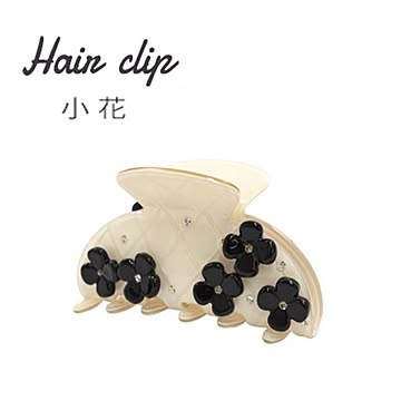 【2個セット】ヘアクリップ 小花（ホワイト）