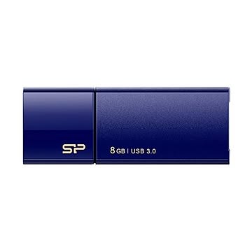 （まとめ）シリコンパワー USB3.0スライド式フラッシュメモリ 8GB ネイビー SP008GBUF3B05V1D 1個【×3セット】