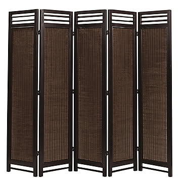 サンフラワーラタン SW09AT アジアン スクリーン 5連 幅40cm 高さ160cm 5枚 完成品 快適 涼しい アジアンテイスト 送料込み