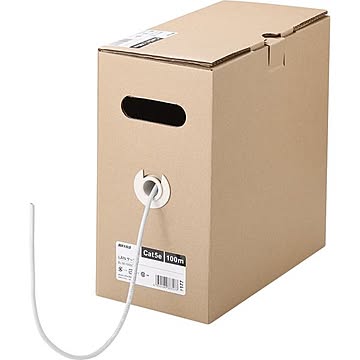 バッファロー Cat5e LANケーブル 100m 単線 ホワイト BL5E1000WH