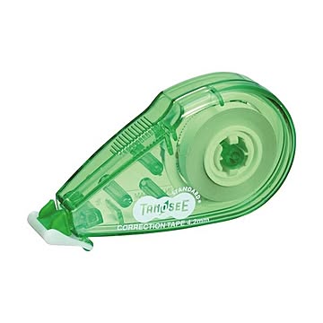 TANOSEE 修正テープ4.2mm幅×8m グリーン 1セット（40個）