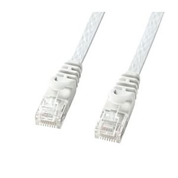 (まとめ)サンワサプライ カテゴリ6フラットLANケーブル LA-FL6-10W【×3セット】
