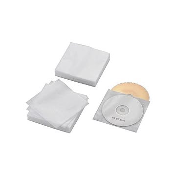 (まとめ)エレコム Blu-ray・CD・DVD対応不織布ケース スタンダード CCD-NWB120WH×10セット