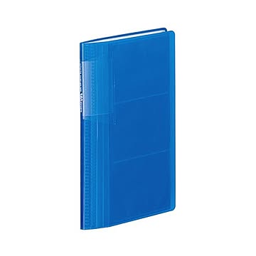 コクヨ カードホルダーノビータ固定式 スリムタイプ360名 ヨコ入れ 青 メイ-N236B 1セット10冊