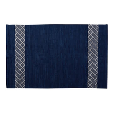 AZUMAYA ラグ TTR-156BL 90×150cm マット コットン 綿 長方形 インド製