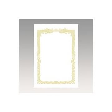 （まとめ） OA賞状用紙 白上質賞状用紙・横書き 10-1081 10枚入 【×5セット】