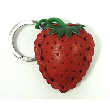 LA CUOIERIA（ラ・クオイエリア） ハンドメイド 本革 キーホルダー イチゴ