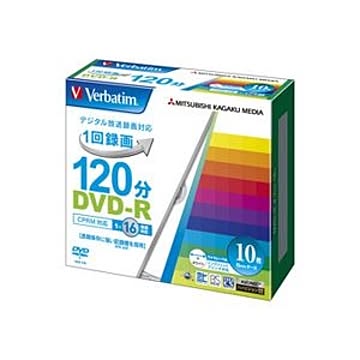 （まとめ） バーベイタム 録画用DVD-R 120分 ホワイトワイドプリンターブル 5mmスリムケース VHR12JP10V1 1パック（10枚） 【×5セット】